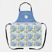 Blue Hydragea Blume Musterkönigin der Küche Schürze (Vorderseite)