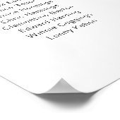 Blue Hydrangea 16 Tabelle Seating Chart Poster (Ecke)