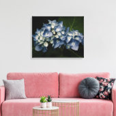 Blue Hydrangea 8514 Wrapped Canvas Leinwanddruck (Insitu (Wohnzimmer))