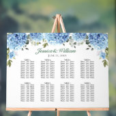 Blue Hydrangea 8 Tables SITZENDE CHART Akryllische Acrylschild (Neutral)