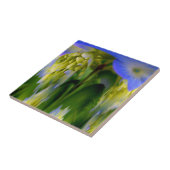 Blue Hydrangea Abstrakt Art Tile Fliese (Seite)