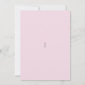 Blue Hydrangea and Pink Rose Floral Garden Wedding Einladung (Rückseite)