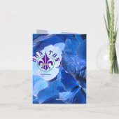 Blue Hydrangea - Anmerkung Karte (Rückseite)