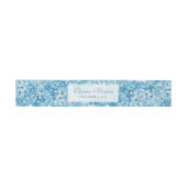 Blue Hydrangea Anspruchsvolle Hochzeit Einladungsbanderole (Flach)