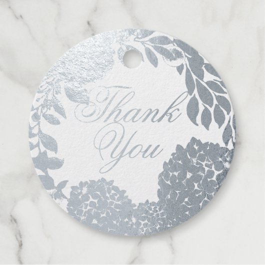 Blue Hydrangea Anspruchsvolle Hochzeit Geschenkanhänger (Vorderseite)
