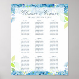 Blue Hydrangea Anspruchsvolle Hochzeit Poster