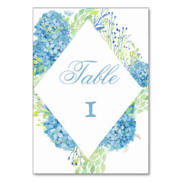Blue Hydrangea Anspruchsvolle Hochzeit Tischnummer
