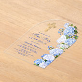 Blue Hydrangea Arch erste Kommune Acryleinladungen (Ablage )