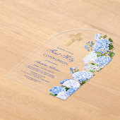 Blue Hydrangea Arch erste Kommune Acryleinladungen (Ablage )