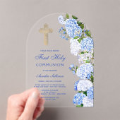 Blue Hydrangea Arch erste Kommune Acryleinladungen (Insitu (Handheld))