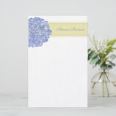Blue Hydrangea Art Stationary Briefpapier (Stehend Vorderseite)