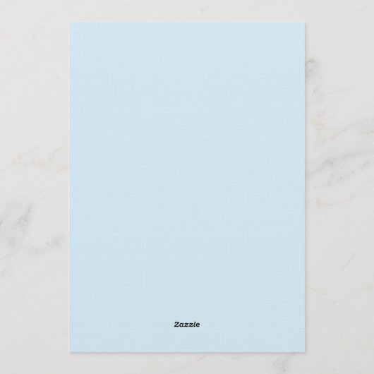 Blue Hydrangea Artistic Bloom Wedding Einladung (Rückseite)