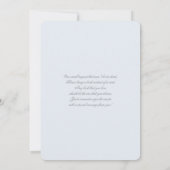 Blue Hydrangea Baby Brunch Einladung (Rückseite)