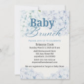 Blue Hydrangea Baby Dusche/Baby Brunch Einladungen (Vorderseite)