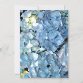 Blue Hydrangea Baby Dusche Einladung (Rückseite)