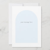 Blue Hydrangea Baby Dusche Einladung (Rückseite)