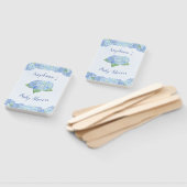 Blue Hydrangea Baby Dusche Personalisiert Fächer (Non-assembled)