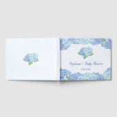 Blue Hydrangea Baby Dusche Personalisiert Gästebuch (Voll)