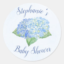 Blue Hydrangea Baby Dusche Personalisiert
