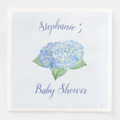 Blue Hydrangea Baby Dusche Personalisiert Serviette (Vorderseite)