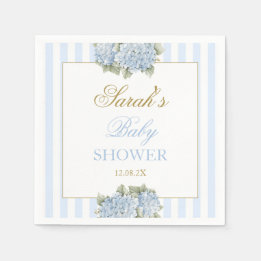Blue Hydrangea Baby Dusche Serviette