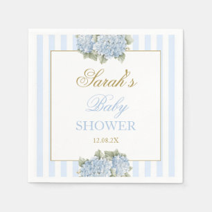 Blue Hydrangea Baby Dusche Serviette