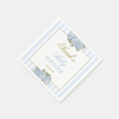 Blue Hydrangea Baby Dusche Serviette (Ecke)