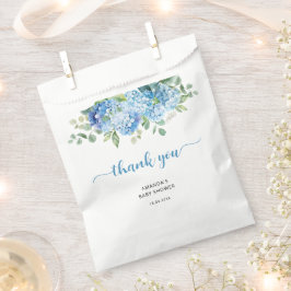 Blue Hydrangea Baby Dusche Vielen Dank Geschenktütchen