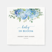 Blue Hydrangea Baby in Bloom Baby Dusche Serviette (Vorderseite)