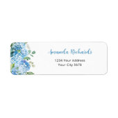 Blue Hydrangea Baby Showadresse (Vorne)
