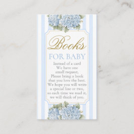 Blue Hydrangea Baby Shower Boy Book Begleitkarte