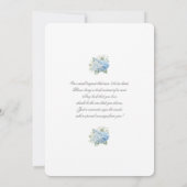 Blue Hydrangea Baby Shower Boy Invitation Einladung (Rückseite)