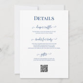 Blue Hydrangea Baby Shower Tee Party QR Code Einladung (Rückseite)