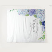 Blue Hydrangea Backdrop - Foto Booth Wandteppich (Vorderseite (Horizontal))