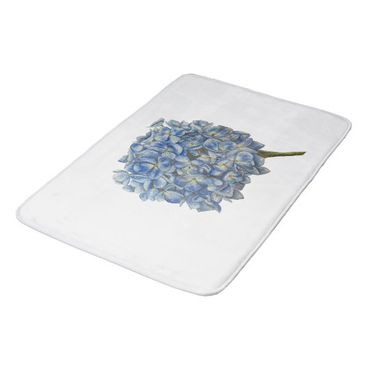 Blue Hydrangea Badematte (Schrägansicht)