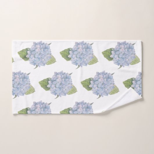 Blue Hydrangea Badhandtuch Set (Handtuch)