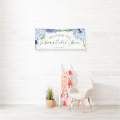 Blue Hydrangea Begrüßungsbanner Brautparty Banner (Insitu)