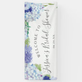 Blue Hydrangea Begrüßungsbanner Brautparty Banner (Vertikal)
