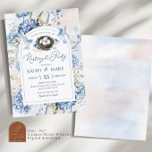 Blue Hydrangea Bird Nesting Party Einladung