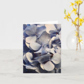 Blue Hydrangea Blank Notecards Karte (Gelbe Blume)
