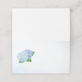 Blue Hydrangea Blank-Platzkarten Platzkarte (Außenseite Aufgefaltet)