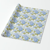 Blue Hydrangea Bliss Geschenkpapier (Ungerollt)