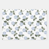 Blue Hydrangea Bloom Floral Geschenkpapier Set (Vorderseite 2)