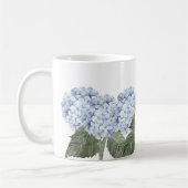 Blue Hydrangea Bloom Hamptons Keramik Kaffeetasse (Links)