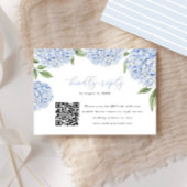 Blue Hydrangea Bloom QR Code Kalligraphie Antwort