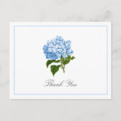 Blue Hydrangea Bloom Traditional Thank You Postkarte (Vorderseite)