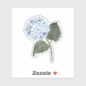 Blue Hydrangea Bloom Vinyl Sticker (Blatt)