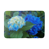 Blue Hydrangea Blooms Floral Badematte (Vorderseite)
