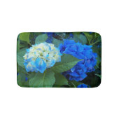 Blue Hydrangea Blooms Floral Badematte (Vorderseite)