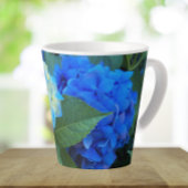 Blue Hydrangea Blooms Floral Milchtasse